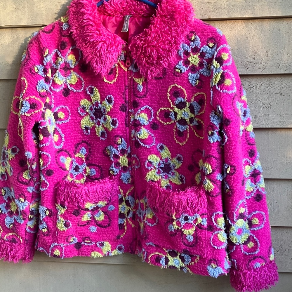 Floral Pink Fleece Jacket